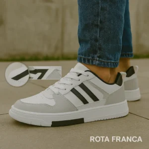 Tênis casual masculino, confortável, com sola antiderrapante.