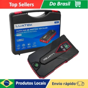 Bateria portátil multifuncional para partida de veículos.