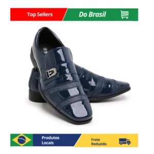 Sapato Masculino Social Verniz Alto Brilho.